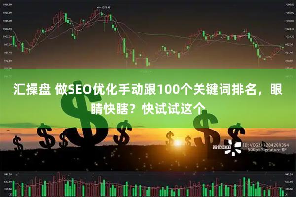 汇操盘 做SEO优化手动跟100个关键词排名，眼睛快瞎？快试试这个